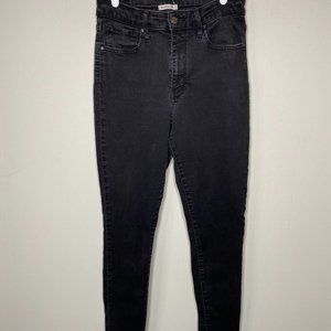 Levi's 721 High Rise Skinny Denim Jeans Women's Sz W31 L30 Black Pants Casual